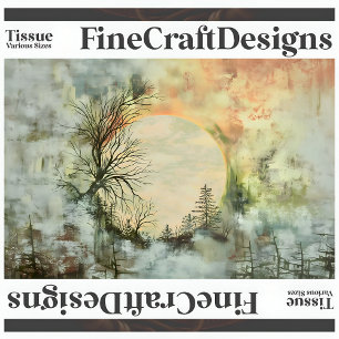 Shabby Chic Vintage Landscape A3L Decoupage Tissue Paper