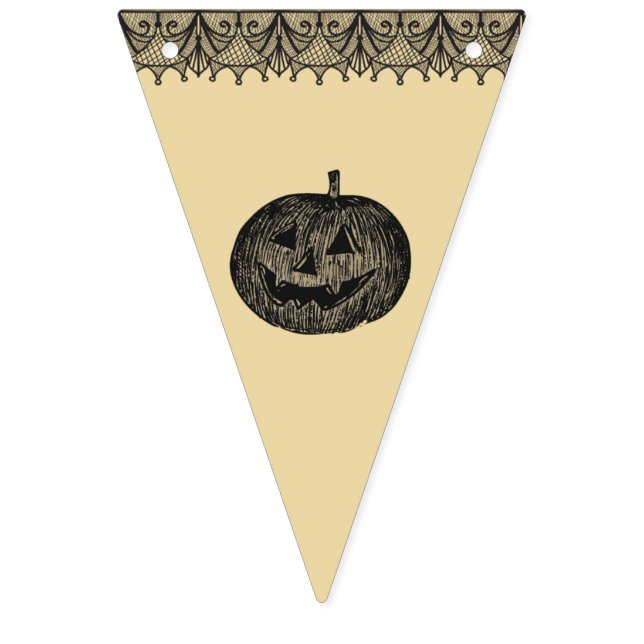 Shabby Chic Vintage Look Halloween Bunting Banner (Seventh Flag)