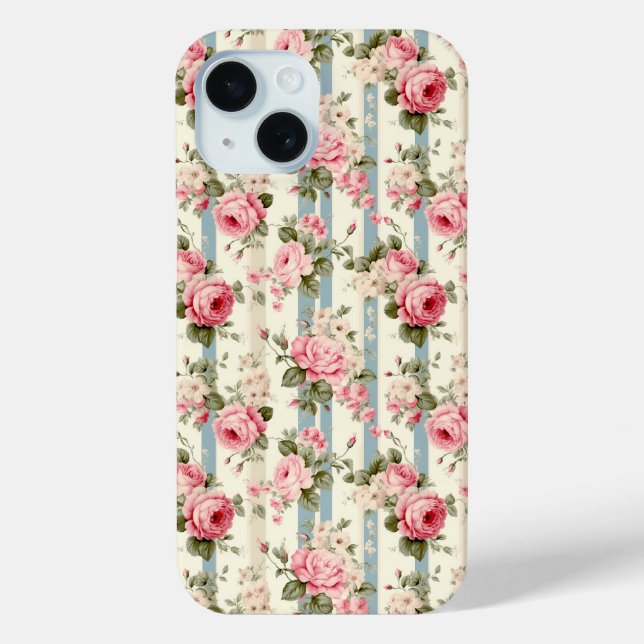 Shabby Chic Vintage Roses Case-Mate iPhone Case (Back)