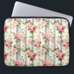Shabby Chic Vintage Roses Laptop Sleeve<br><div class="desc">Transport yourself to an era of timeless elegance with our 'Vintage Roses & Stripes' Shabby Chic Collection on Zazzle. Immerse yourself in the gentle allure of pastel blue and pink hues, adorned with the delicate charm of blue stripes and romantic roses. This curated assortment captures the essence of shabby chic...</div>