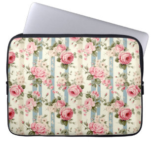 Shabby Chic Vintage Roses Laptop Sleeve