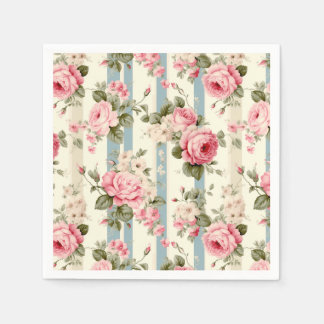 Shabby Chic Vintage Roses Napkin