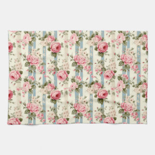 Shabby Chic Vintage Roses Tea Towel