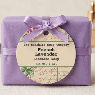 Shabby Chic Vintage Soap Cosmetics Label tag