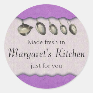 Shabby chic vintage spoons food gift tag labels