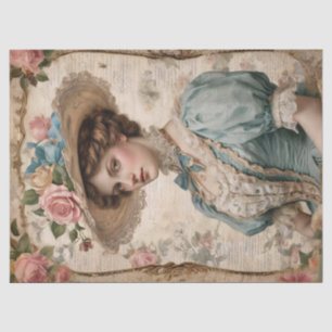 Shabby Chic Vintage Victorian Woman Tissue Paper