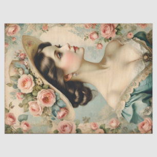 Shabby Chic Vintage Victorian Woman Tissue Paper