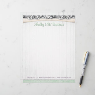 Shabby Chic Vintage Wood Letterhead