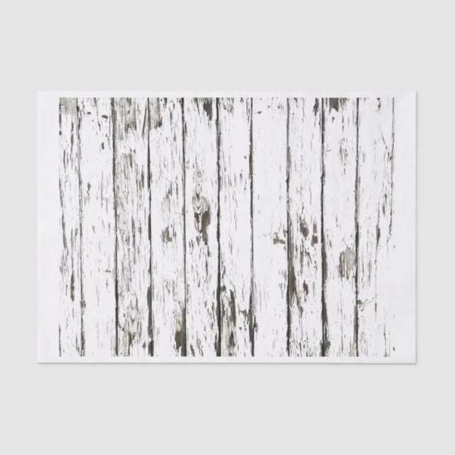 Shabby Chic Weathered Board Tissue Paper (Front)