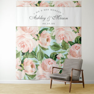 Shabby Chic Wedding Backdrop Photo Booth Tapestry