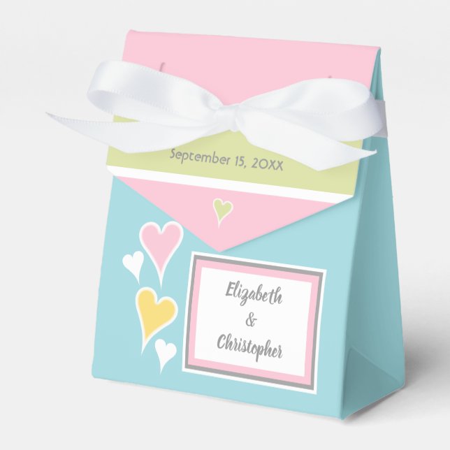 Shabby chic Wedding guest thank you Favour Box (Front Side)