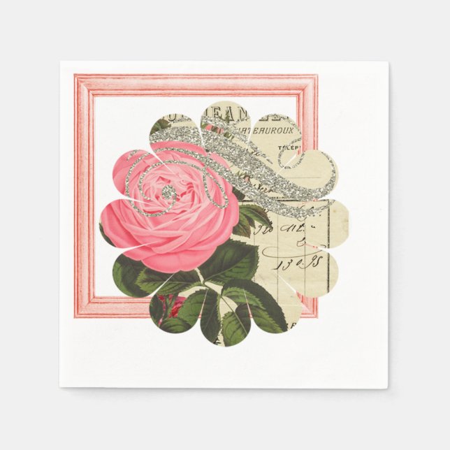 Shabby Chic Wedding Napkins (Front)