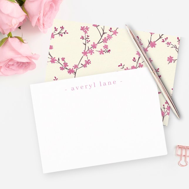 Shabby Chic Wildflower Personalised Stationery Card (Creator Uploaded)