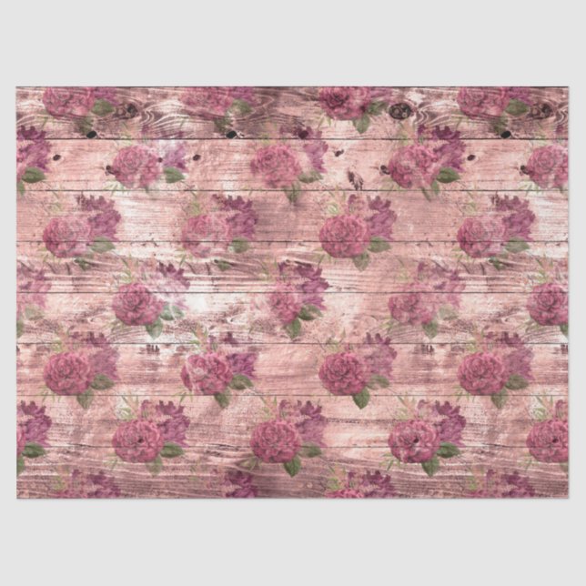 Shabby Chic Wood Series Design 11 Tissue Paper (Front)