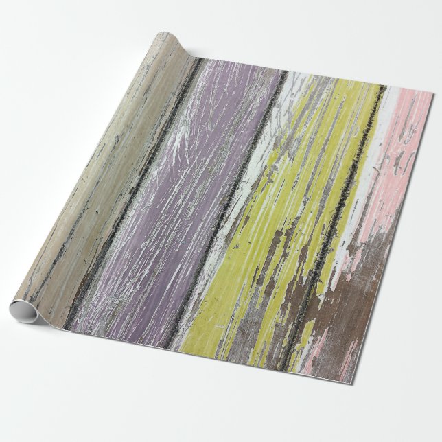 Shabby Chic Wood Wrapping Paper (Unrolled)