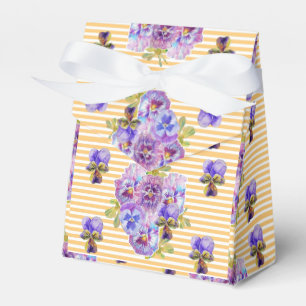 Shabby Chic Yellow Pansies Party Cake Favour Box