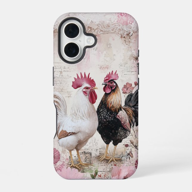 Shabby Chick Pink iPhone 16 Case (Back)