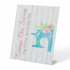 Shabby Cottage Chic Sewing Machine Rustic Wood