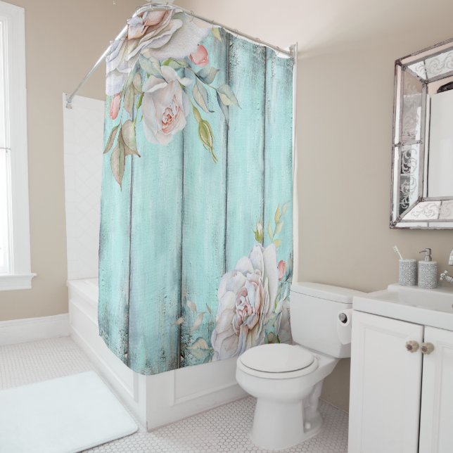Shabby Country Chic Shower Curtain (In Situ)