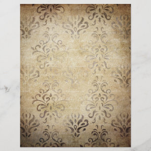 Shabby Damask Patterned Scrapbook Paper