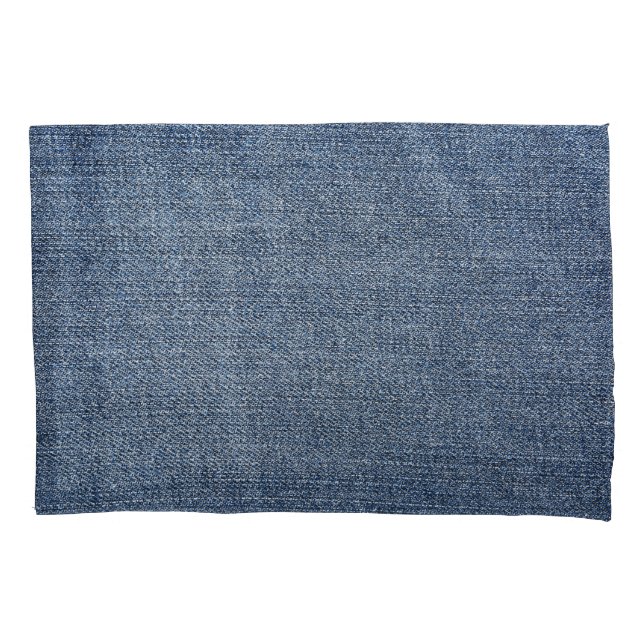 Shabby denim: blue jeans texture pillowcase (Front)