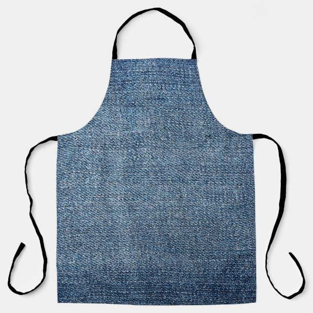 Shabby denim texture for background. Blue jeans Apron (Front)
