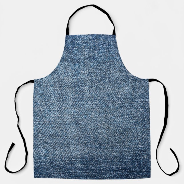 Shabby denim texture for background. Blue jeans Apron (Front)