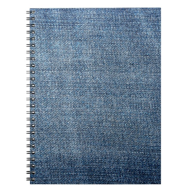 Shabby denim texture for background. Blue jeans Notebook (Front)