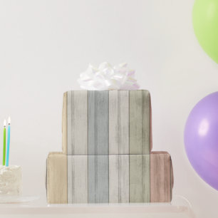 Shabby Earth Coloured Wood Wrapping Paper
