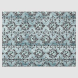 Shabby Floral Aqua Series Design 4 Tissue Paper