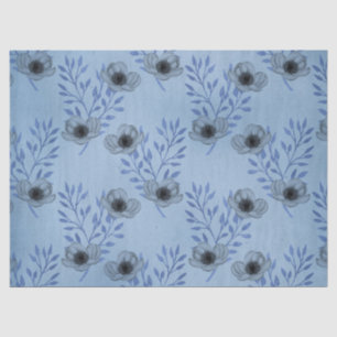 Shabby Floral Blue Series Design 3 Tissue Paper