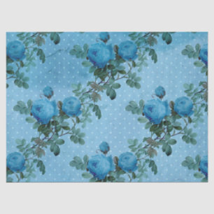 Shabby Floral Blue Series Design 5 Tissue Paper