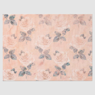 Shabby Floral Peach Series Design 5 Tissue Paper