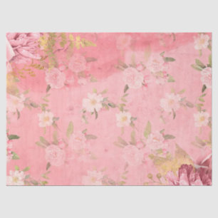 Shabby Floral Pink Series Design 3 Tissue Paper