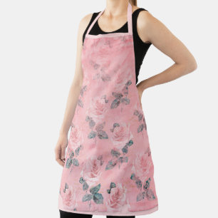 Shabby Floral Pink Series Design 5  Apron