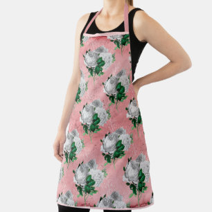 Shabby Floral Pink Series Design 7  Apron