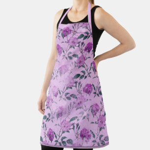 Shabby Floral Purple Series Design 2  Apron
