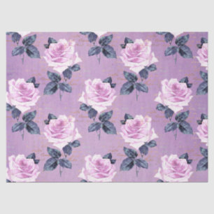 Shabby Floral Purple Series Design 3 Tissue Paper