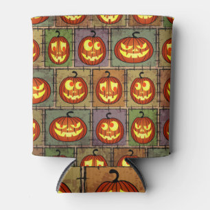 Shabby Halloween, vintage background. Can Cooler