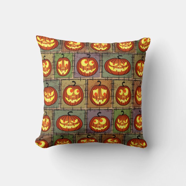 Shabby Halloween, vintage background. Cushion (Front)