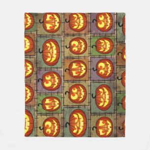 Shabby Halloween, vintage background. Fleece Blanket