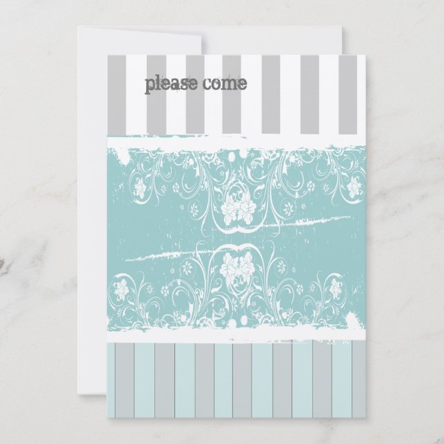 Shabby Lace Vintage Engagement Party Invitation (Front)