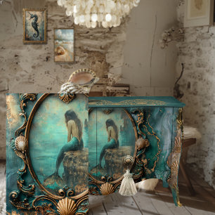 Shabby Mermaid, Fantasy, Baroque Shells Tissue Paper
