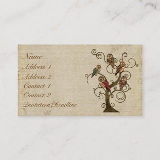 Shabby Owl Tree Business Card/Tags Business Card