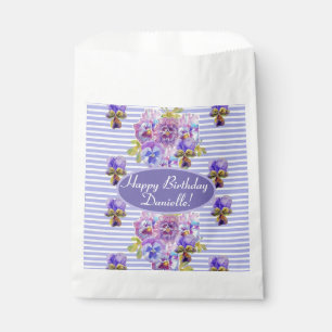 Shabby Pink Rose Floral Tea Party Cake Favour Bags