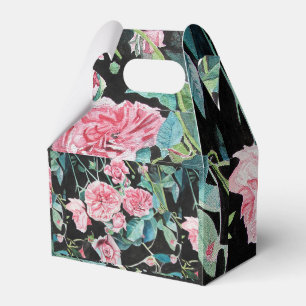 Shabby Pink Rose Floral Tea Party Cake Favour Box