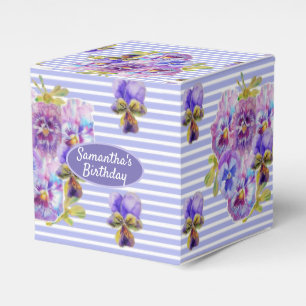 Shabby Pink Rose Floral Tea Party Cake Favour Box