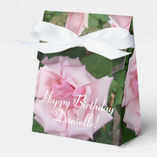Shabby Pink Rose Floral Tea Party Cake Favour Box