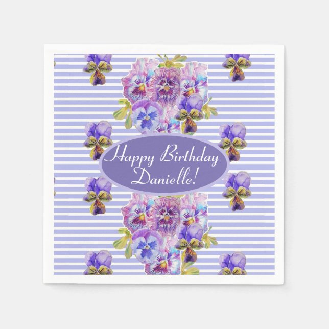 Shabby Pink Rose Floral Tea Party Cake Favour Box  Napkin (Front)