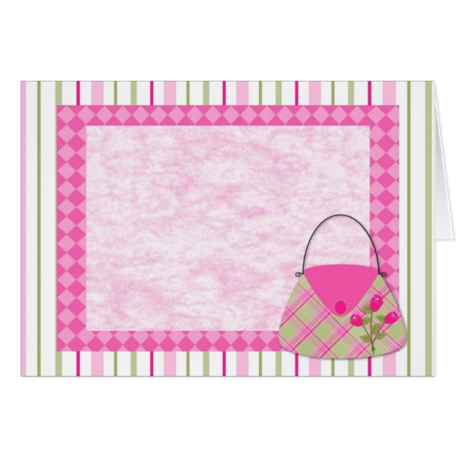 Shabby Pink Roses Purse Border (Front Horizontal)